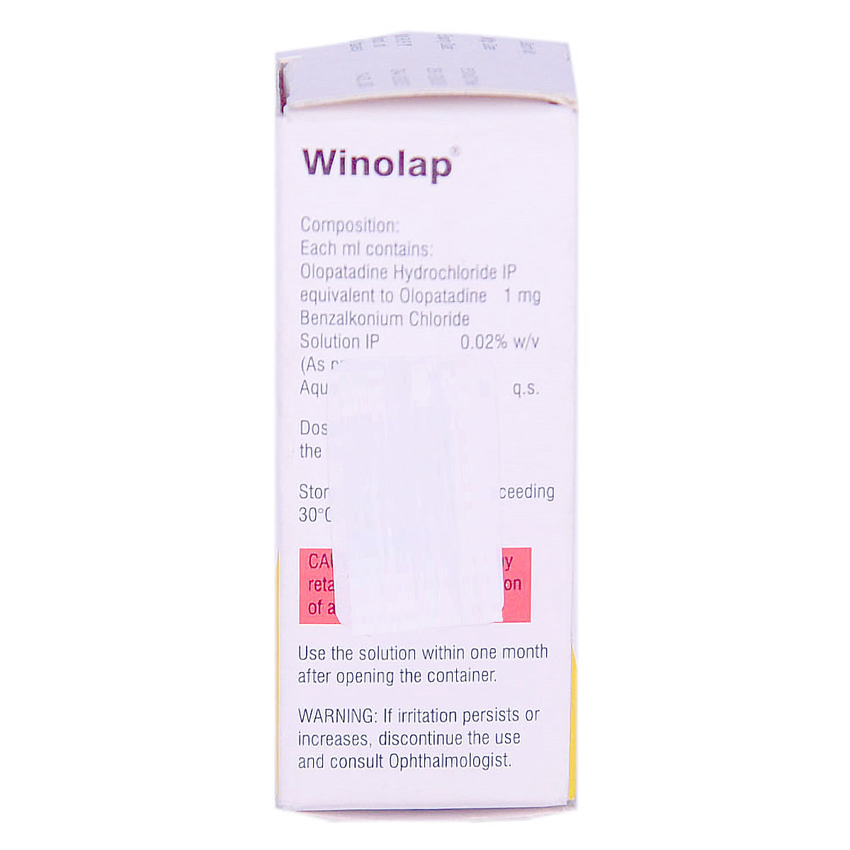 Winolap 0.1% Eye Drops 5 ml, Pack of 1 EYE DROPS Winolap 0.1% Eye Drops 5 ml, Pack of 1 EYE DROPS