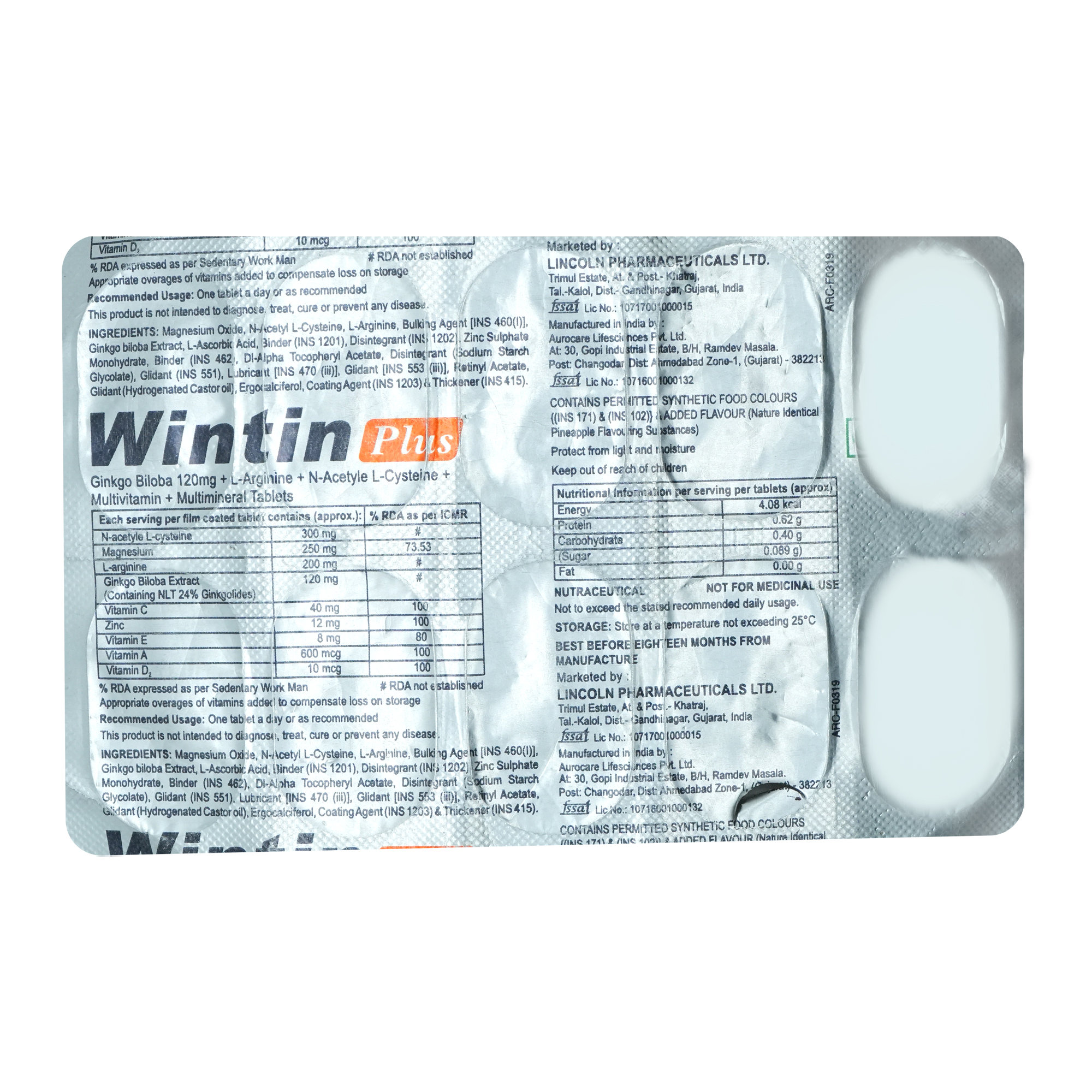 Wintin Plus Tablet 10's, Pack of 10 TABLETS Wintin Plus Tablet 10's, Pack of 10 TABLETS