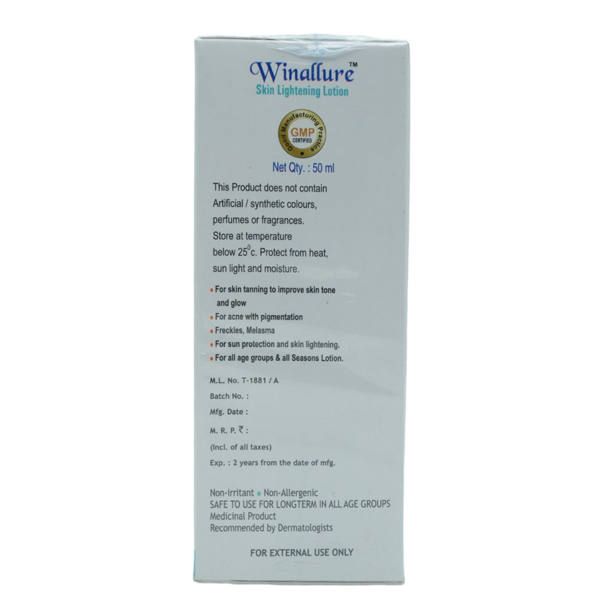 Winallure Skin Lightening Lotion 50 ml, Pack of 1 Winallure Skin Lightening Lotion 50 ml, Pack of 1