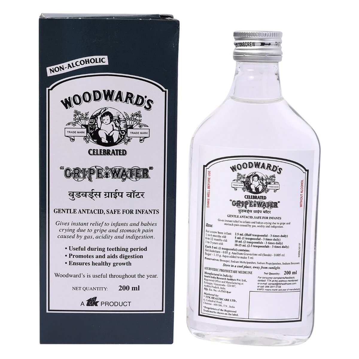 Woodwards Gripe Water, 200 ml, Pack of 1 Woodwards Gripe Water, 200 ml, Pack of 1