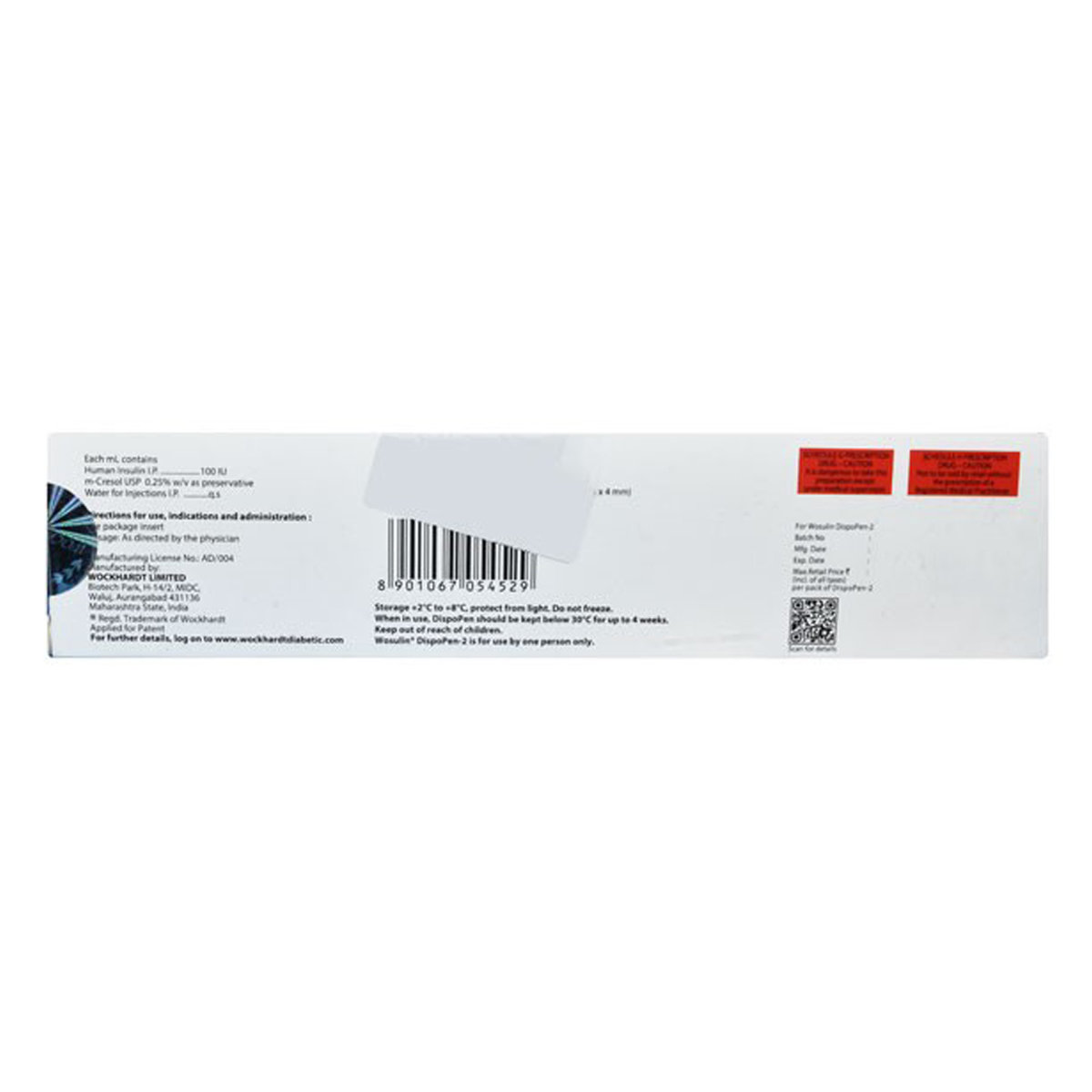 Wosulin-R Dispo Pen 1's, Pack of 1 Injection Wosulin-R Dispo Pen 1's, Pack of 1 Injection