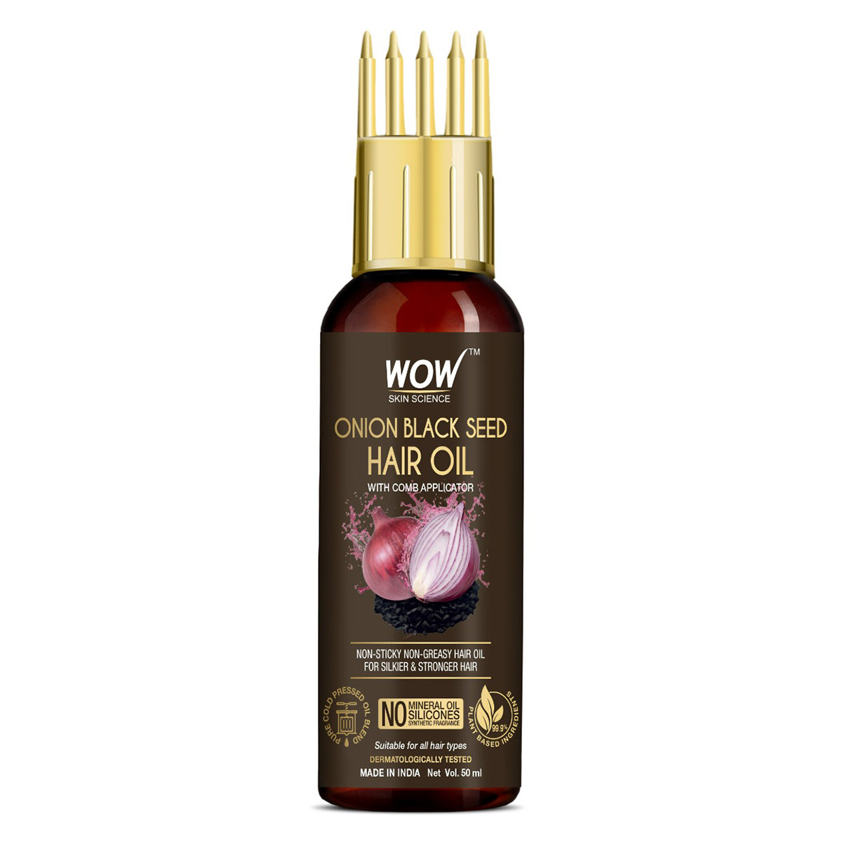 Wow Skin Science Onion Black Seed Hair Oil, 50 ml, Pack of 1 Wow Skin Science Onion Black Seed Hair Oil, 50 ml, Pack of 1