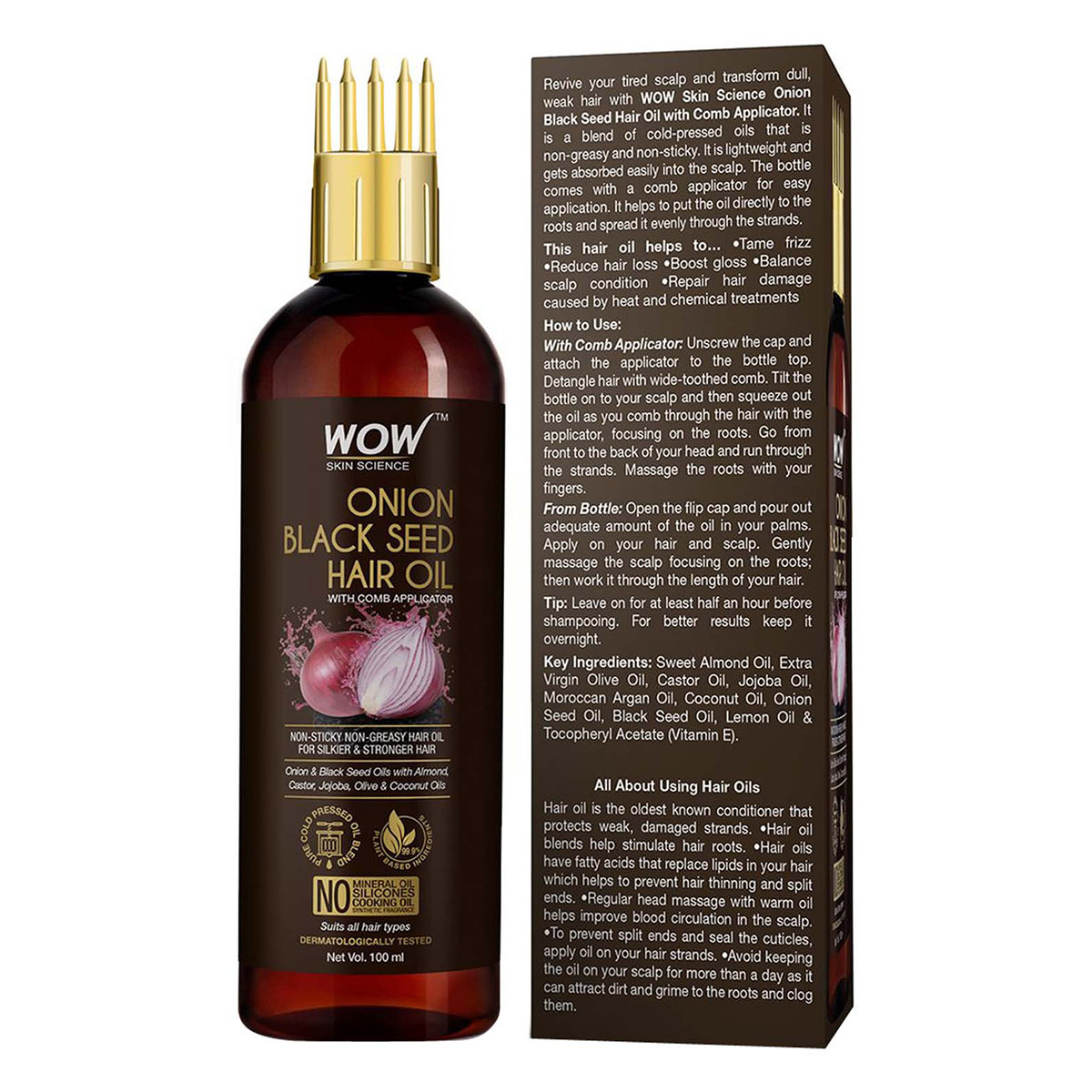 Wow Skin Science Onion Black Seed Hair Oil, 100 ml, Pack of 1 Wow Skin Science Onion Black Seed Hair Oil, 100 ml, Pack of 1
