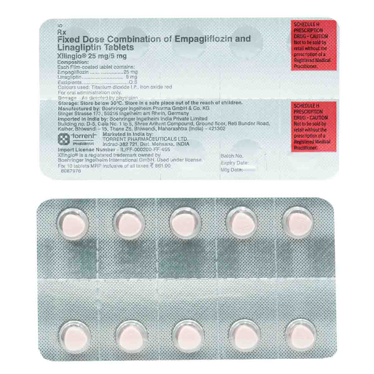 Xilingio 25/5 Tablet 10's, Pack of 10 TabletS Xilingio 25/5 Tablet 10's, Pack of 10 TabletS