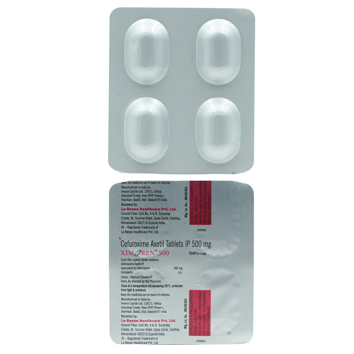 Ximoren 500 Tablet 4's, Pack of 4 TABLETS Ximoren 500 Tablet 4's, Pack of 4 TABLETS