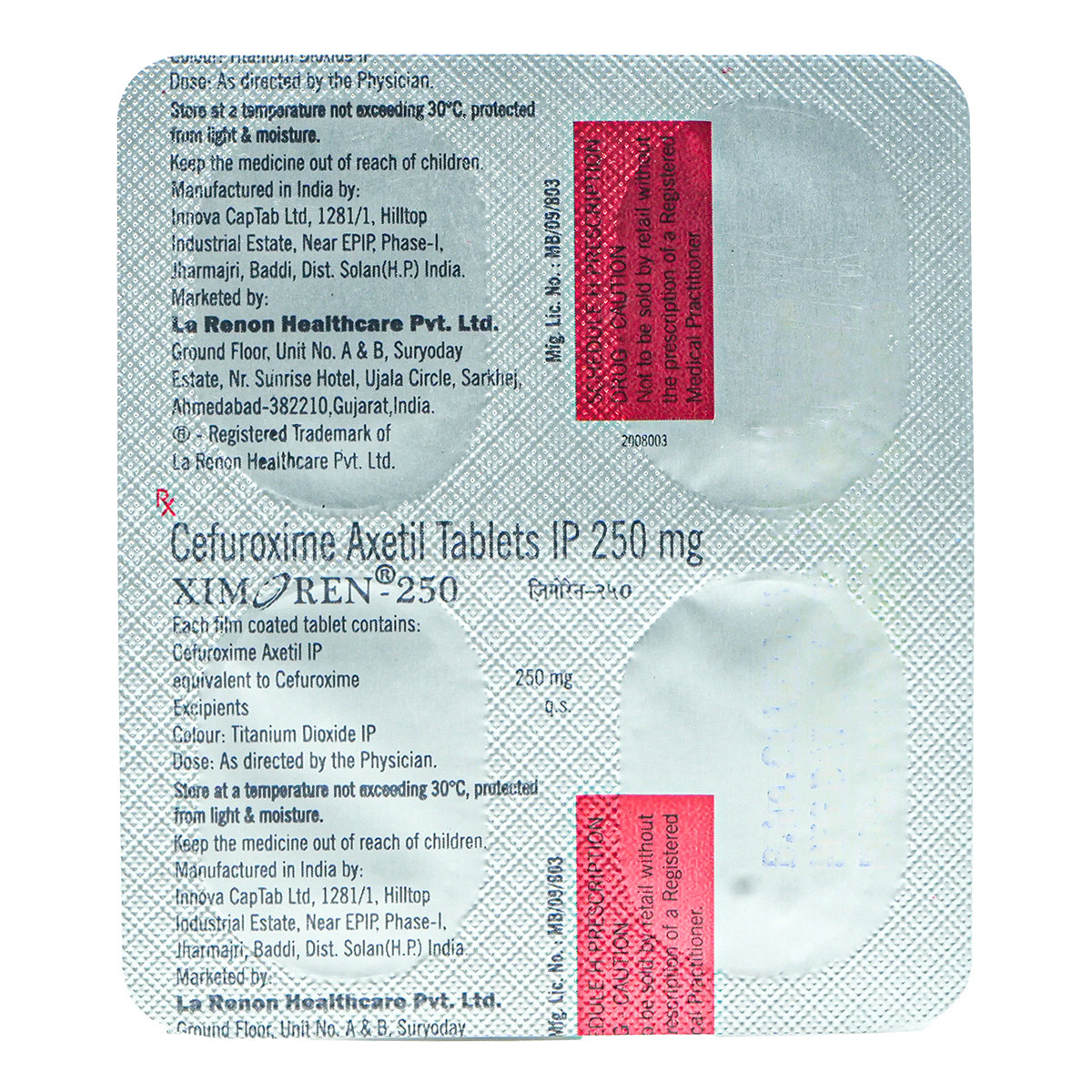 Ximoren 250 mg Tablet 4's, Pack of 4 TabletS Ximoren 250 mg Tablet 4's, Pack of 4 TabletS