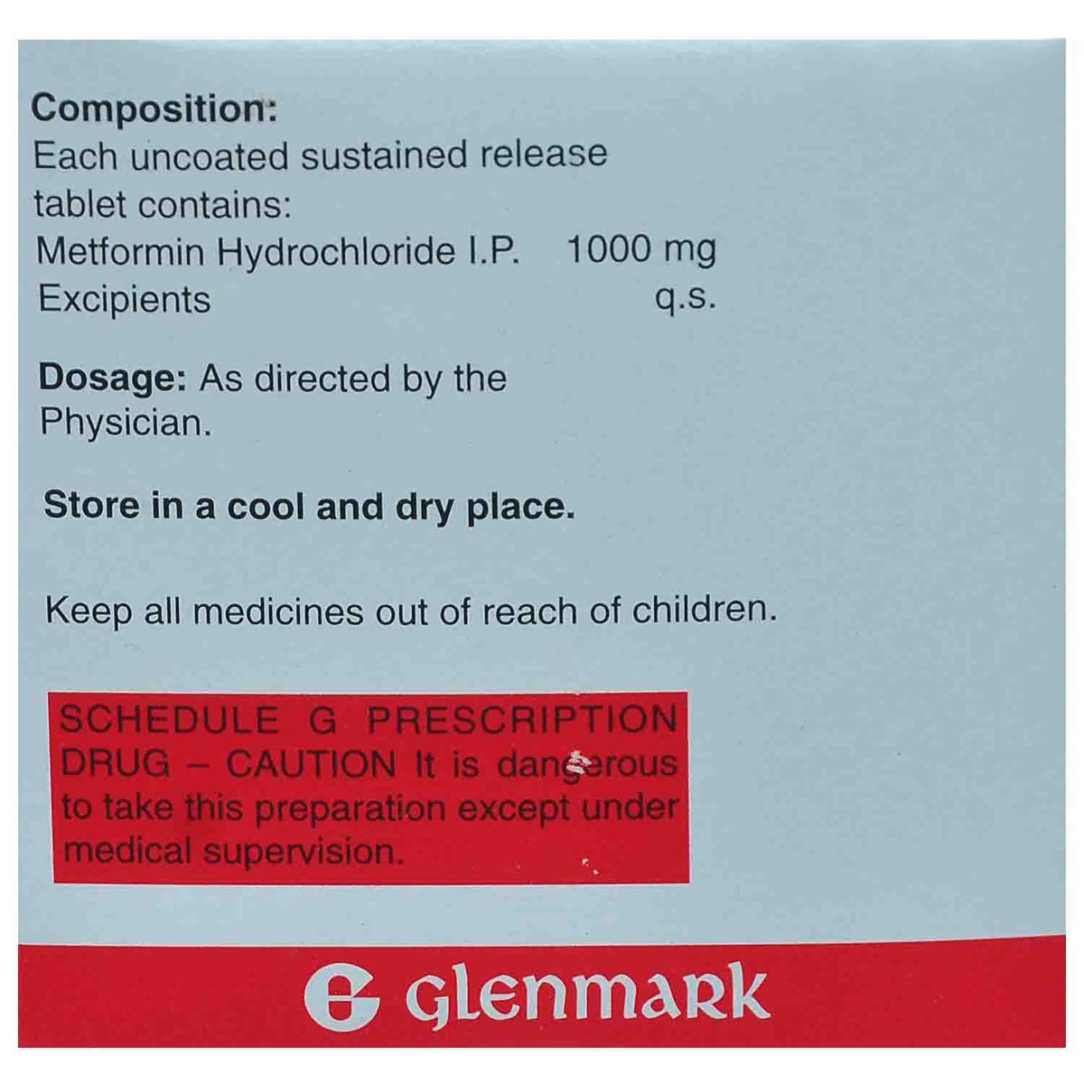 Xmet-SR 1 g Tablet 15's, Pack of 15 TABLETS Xmet-SR 1 g Tablet 15's, Pack of 15 TABLETS