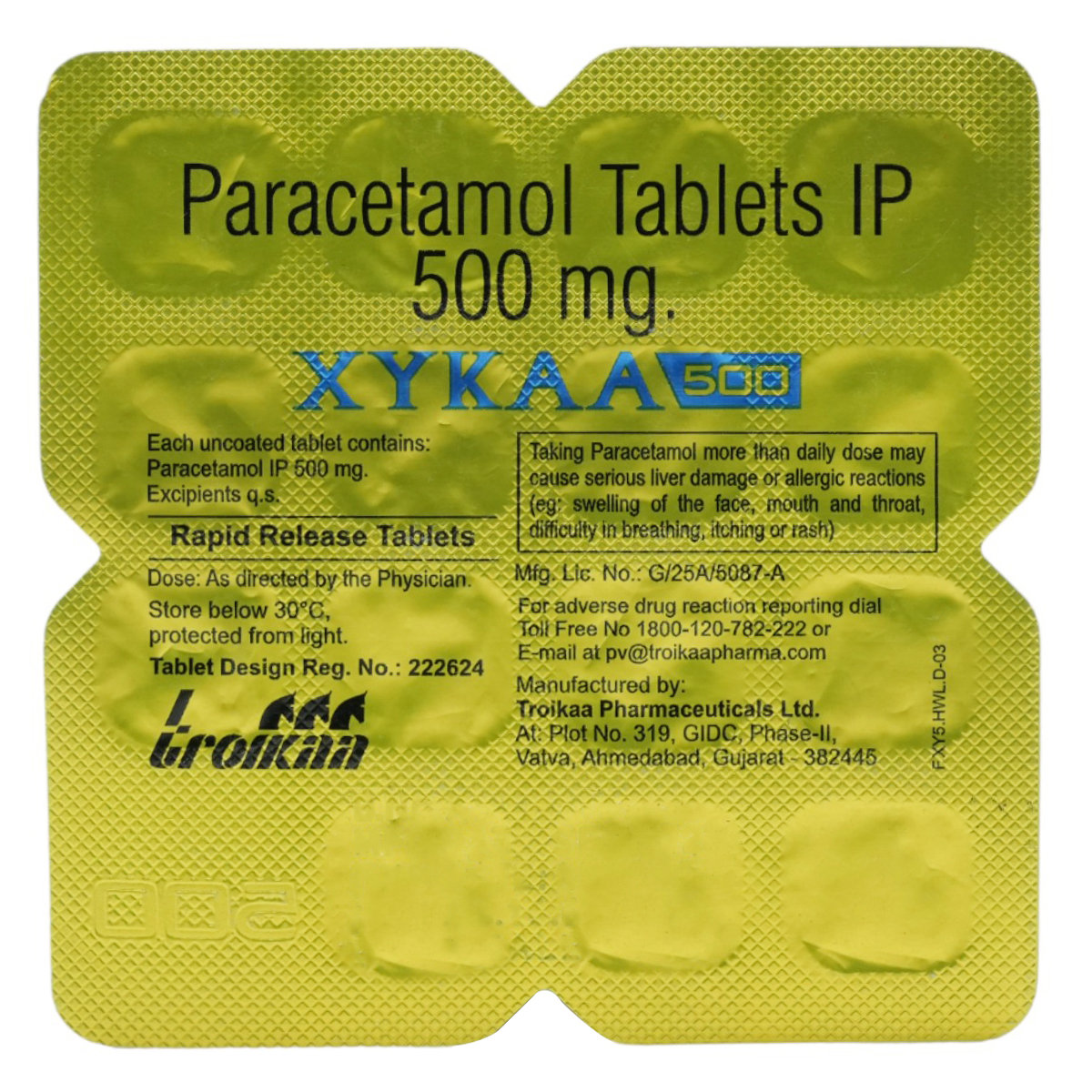 Xykaa 500 Tablet 15's, Pack of 15 TABLETS Xykaa 500 Tablet 15's, Pack of 15 TABLETS