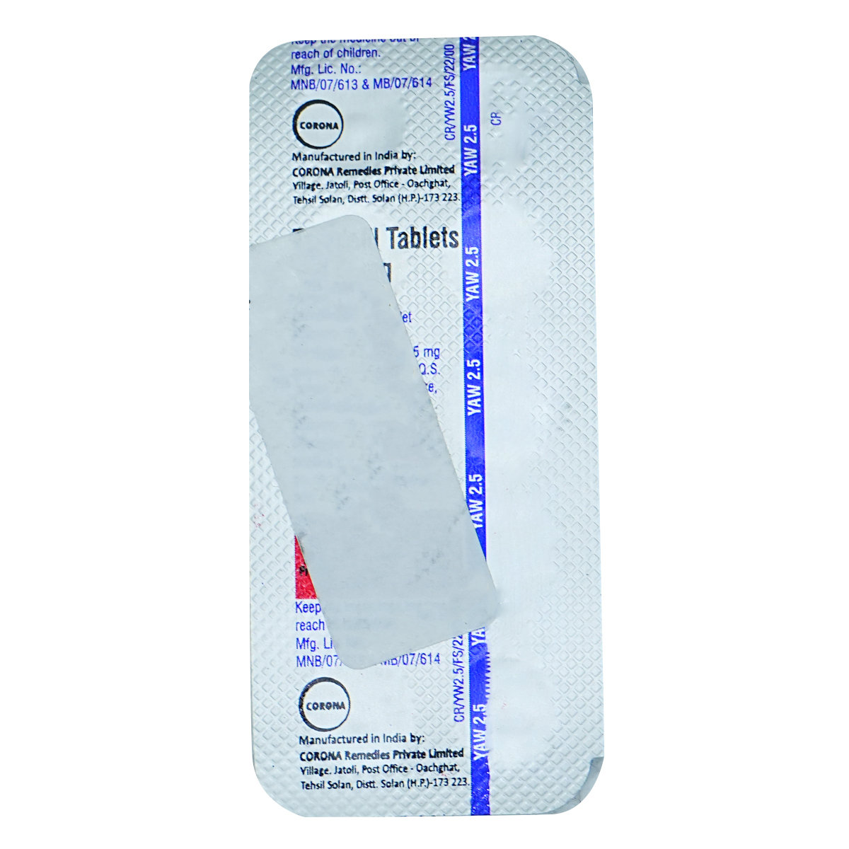 Yaw 2.5Mg Tablet 10'S, Pack of 10 TABLETS Yaw 2.5Mg Tablet 10'S, Pack of 10 TABLETS