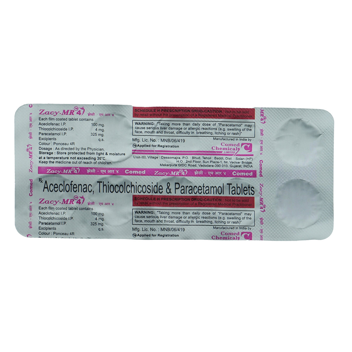 Zacy MR 4 Tablet 10's, Pack of 10 TABLETS Zacy MR 4 Tablet 10's, Pack of 10 TABLETS