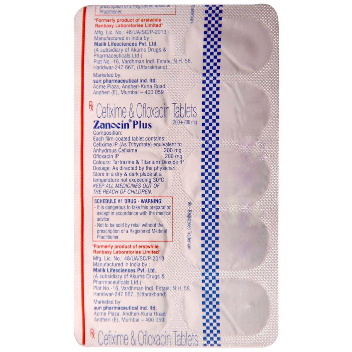 Zanocin Plus Tablet 10's, Pack of 10 TABLETS Zanocin Plus Tablet 10's, Pack of 10 TABLETS