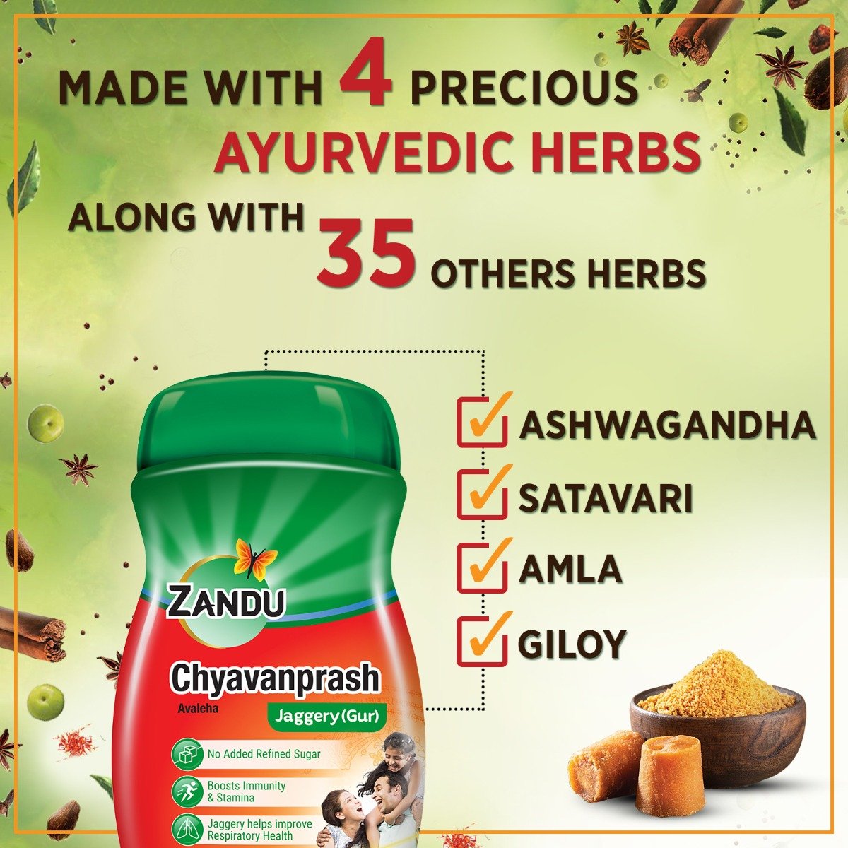 Zandu Chyavanprash Avaleha Jaggery(Gur), 450 gm, Pack of 1 Zandu Chyavanprash Avaleha Jaggery(Gur), 450 gm, Pack of 1