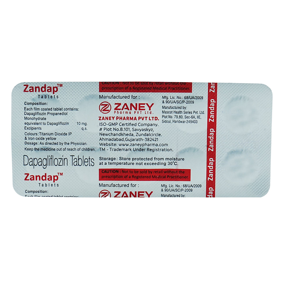 Zandap Tablet 10's, Pack of 10 TabletS Zandap Tablet 10's, Pack of 10 TabletS