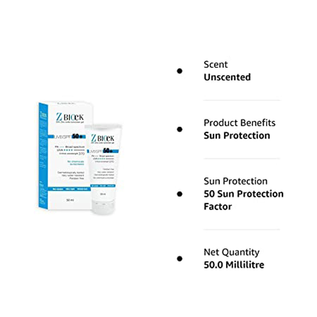 Z Block Sunscreen Gel, 50 ml, Pack of 1 Gel Z Block Sunscreen Gel, 50 ml, Pack of 1 Gel