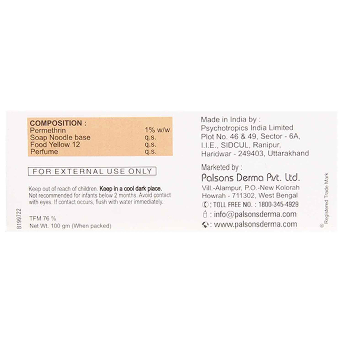 Zeroscab Bar 100 gm, Pack of 1 SOAP Zeroscab Bar 100 gm, Pack of 1 SOAP