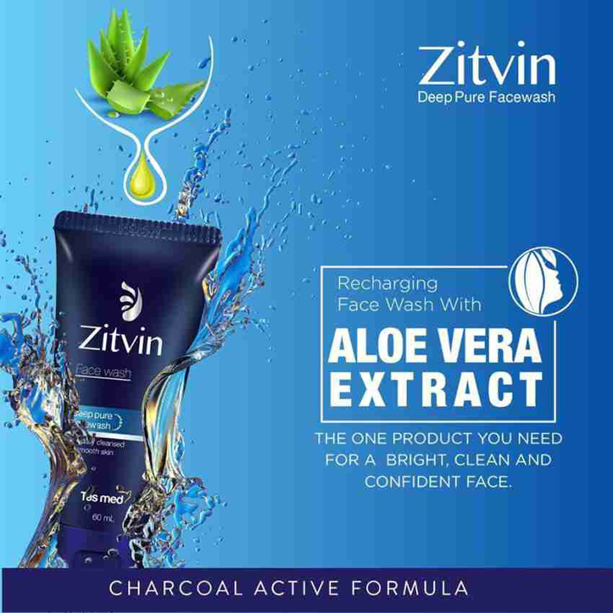 Zitvin Face Wash 60 ml, Pack of 1 Zitvin Face Wash 60 ml, Pack of 1