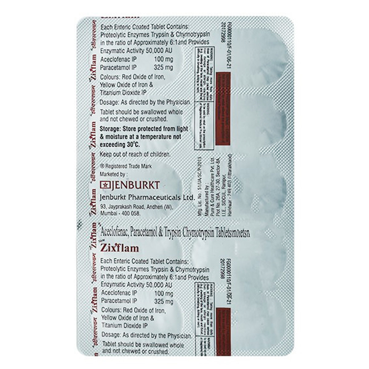 Zixflam New Tablet 10's, Pack of 10 TabletS Zixflam New Tablet 10's, Pack of 10 TabletS