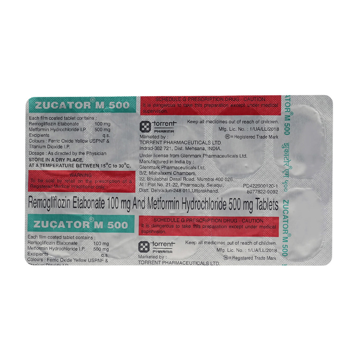 Zucator M 500 Tablet 10's, Pack of 10 Zucator M 500 Tablet 10's, Pack of 10