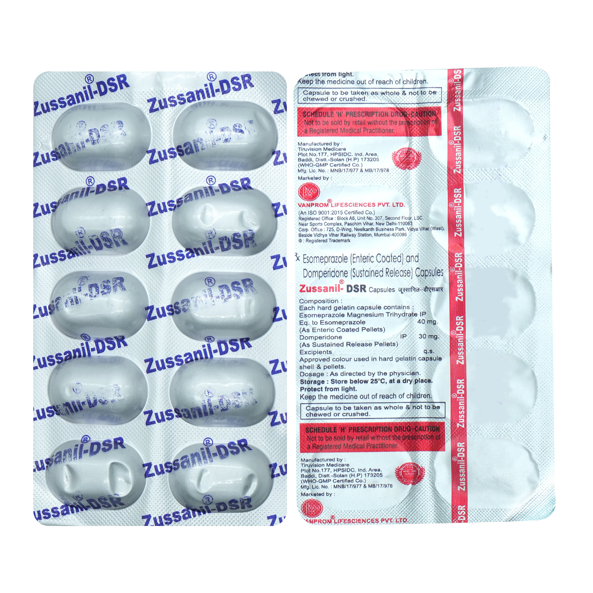 Zussanil-DSR Capsule 10's, Pack of 10 CAPSULES Zussanil-DSR Capsule 10's, Pack of 10 CAPSULES