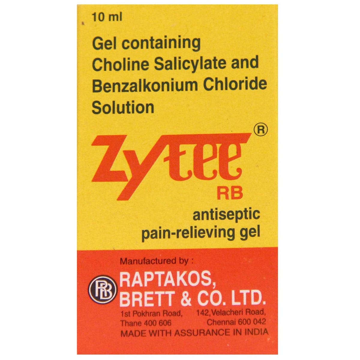 Zytee RB Gel Bottle 10 ml, Pack of 1 GEL Zytee RB Gel Bottle 10 ml, Pack of 1 GEL