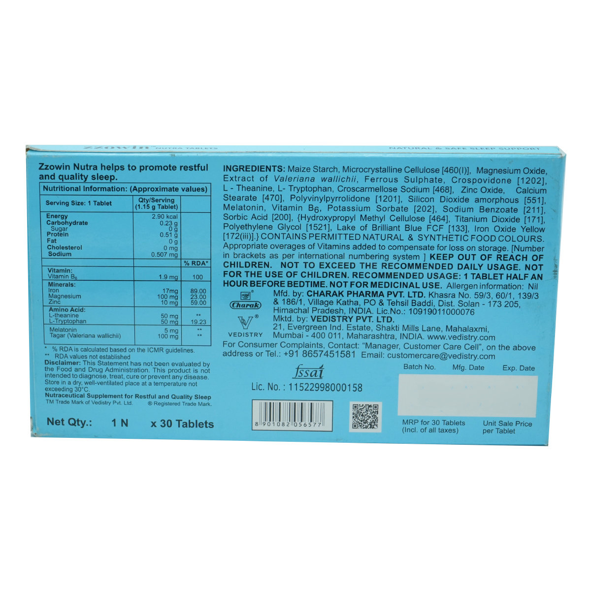 Zzowin Nutra Veg Tablet 30's, Pack of 30 Zzowin Nutra Veg Tablet 30's, Pack of 30