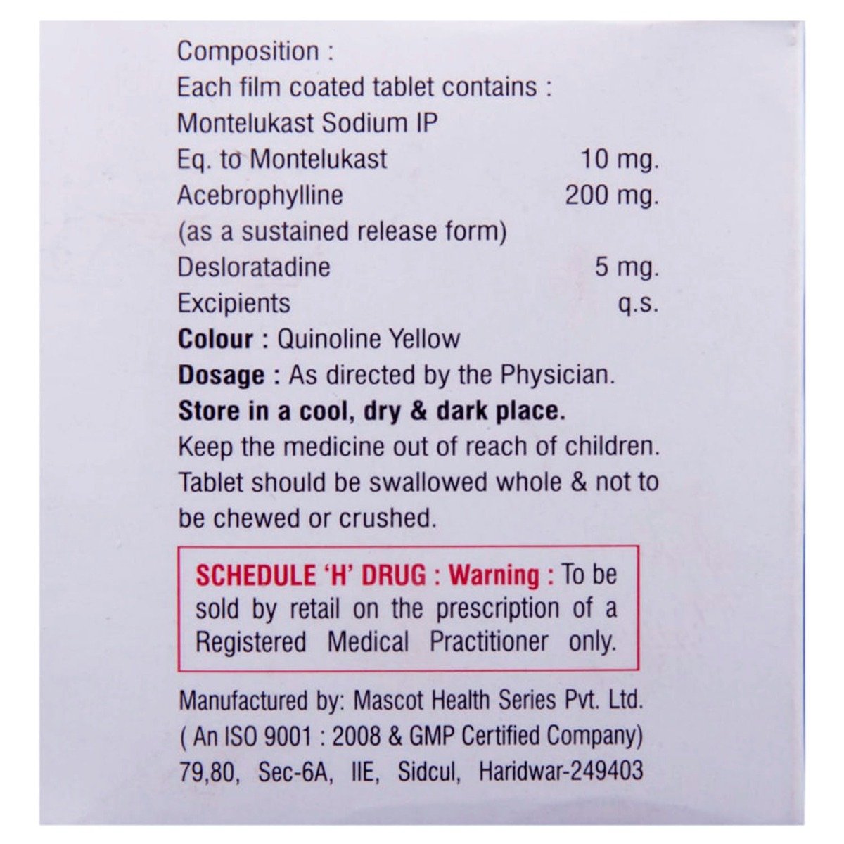 Abrophyll DM Tablet 10's, Pack of 10 TABLETS Abrophyll DM Tablet 10's, Pack of 10 TABLETS