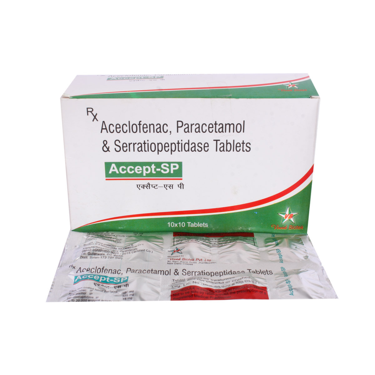 Accept-SP Tablet 10's, Pack of 10 Tablet SrS Accept-SP Tablet 10's, Pack of 10 Tablet SrS