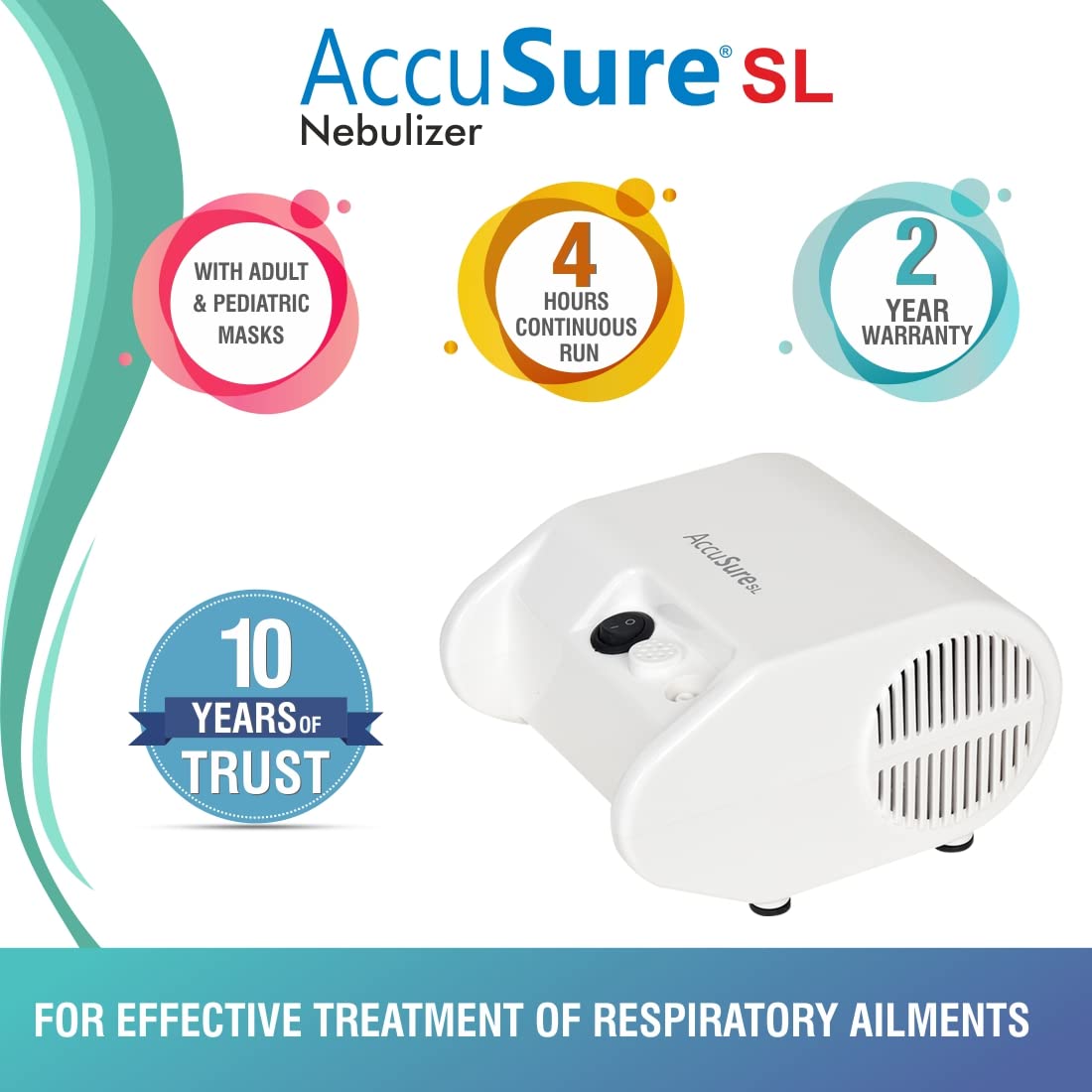Accusure SL Nebulizer, 1 Count, Pack of 1 Accusure SL Nebulizer, 1 Count, Pack of 1