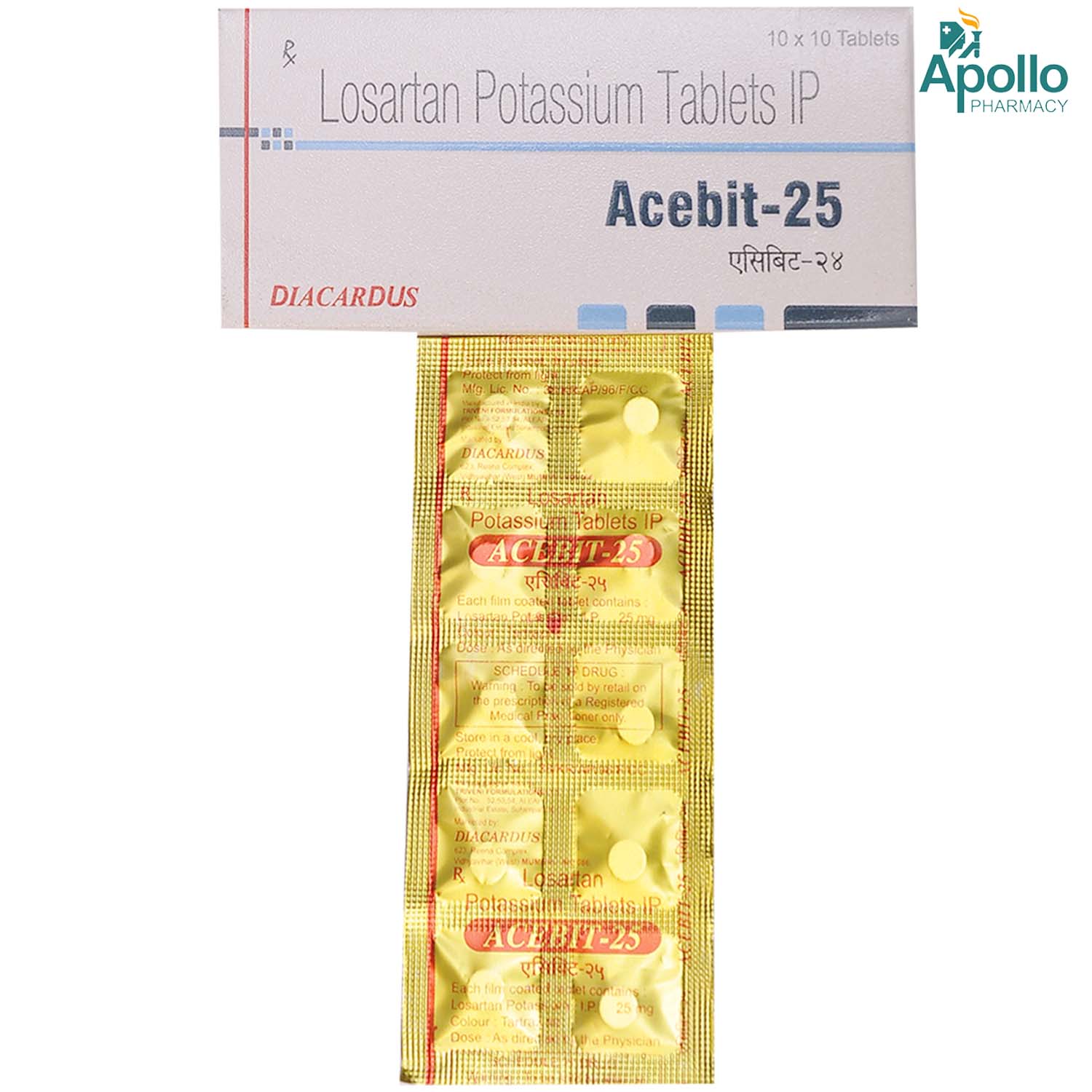 Acebit 25 Tablet 10's, Pack of 10 TABLETS Acebit 25 Tablet 10's, Pack of 10 TABLETS