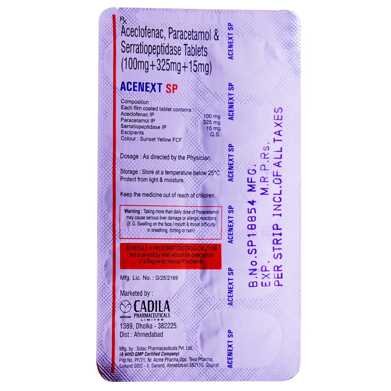 Acenext SP Tablet 10's, Pack of 10 TabletS Acenext SP Tablet 10's, Pack of 10 TabletS