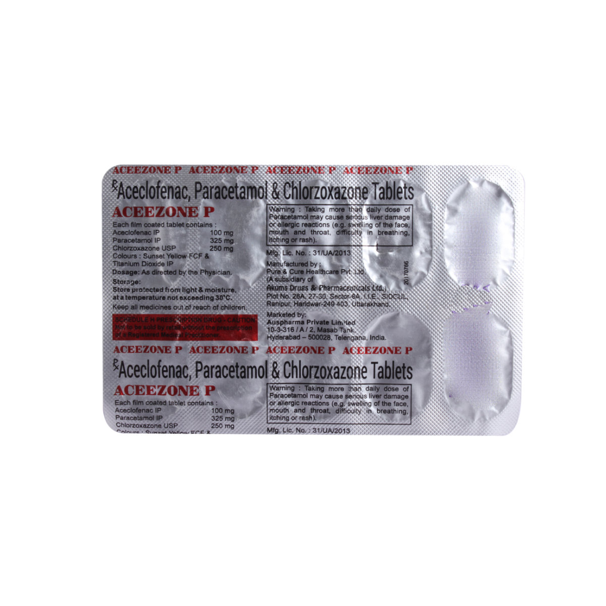 Aceezone P Tablet 10's, Pack of 10 TABLETS Aceezone P Tablet 10's, Pack of 10 TABLETS