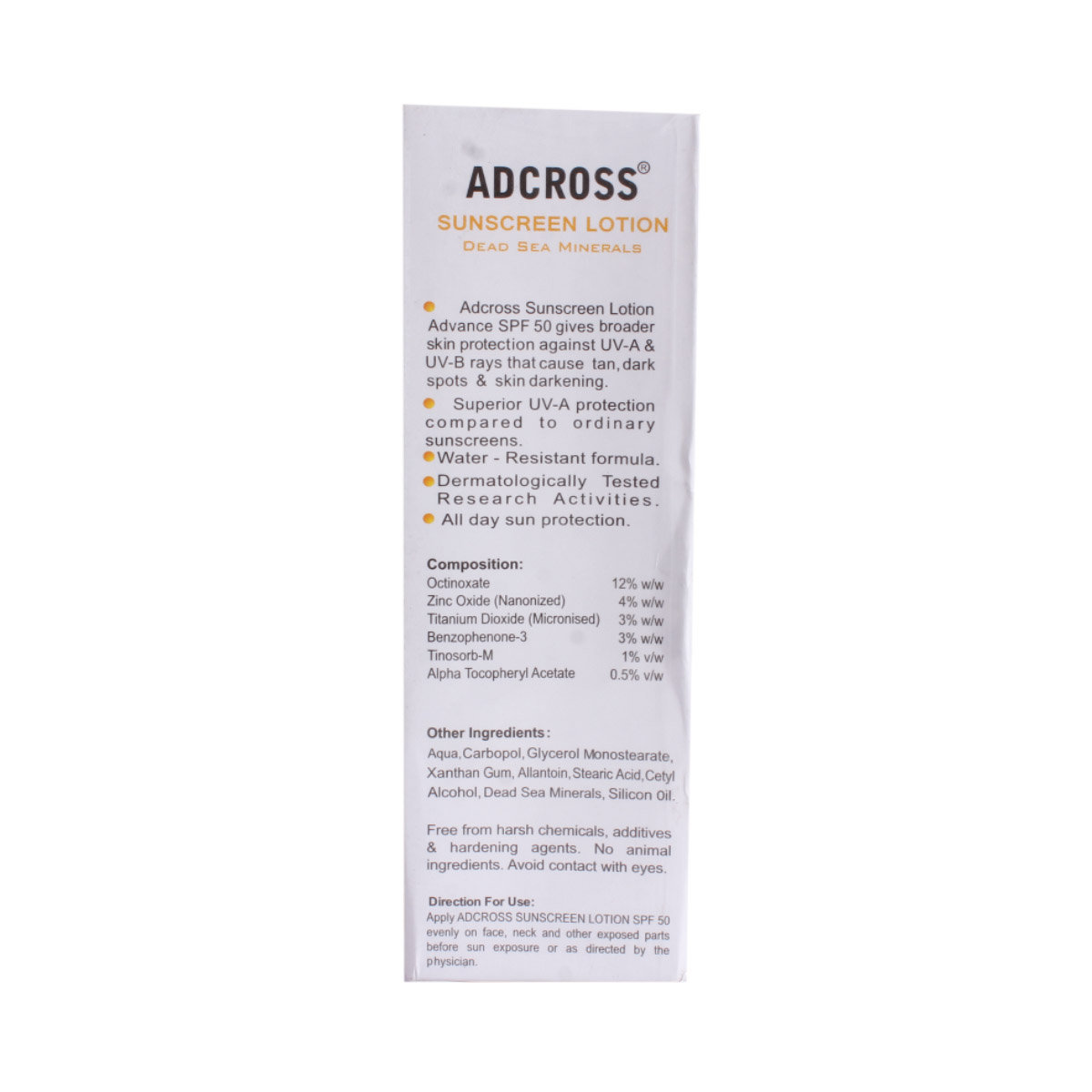 Adcross Spf 50 Lotion 75 ml, Pack of 1 Adcross Spf 50 Lotion 75 ml, Pack of 1