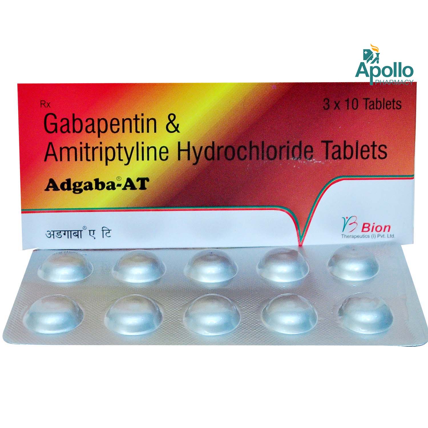 Adgaba-AT 100 Tablet 10's, Pack of 10 TabletS Adgaba-AT 100 Tablet 10's, Pack of 10 TabletS