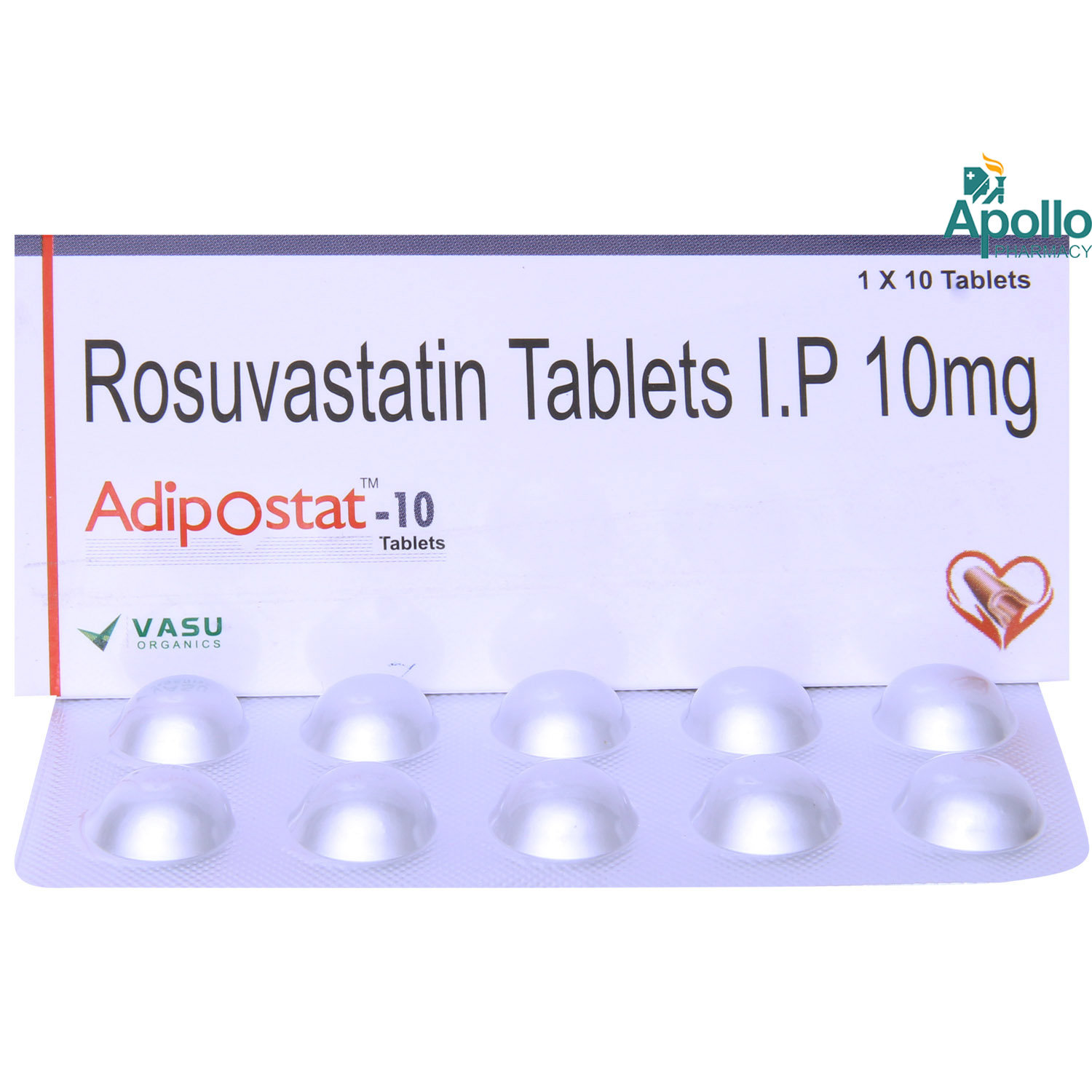 Adipostat-10mg Tablet 10's, Pack of 10 TabletS Adipostat-10mg Tablet 10's, Pack of 10 TabletS