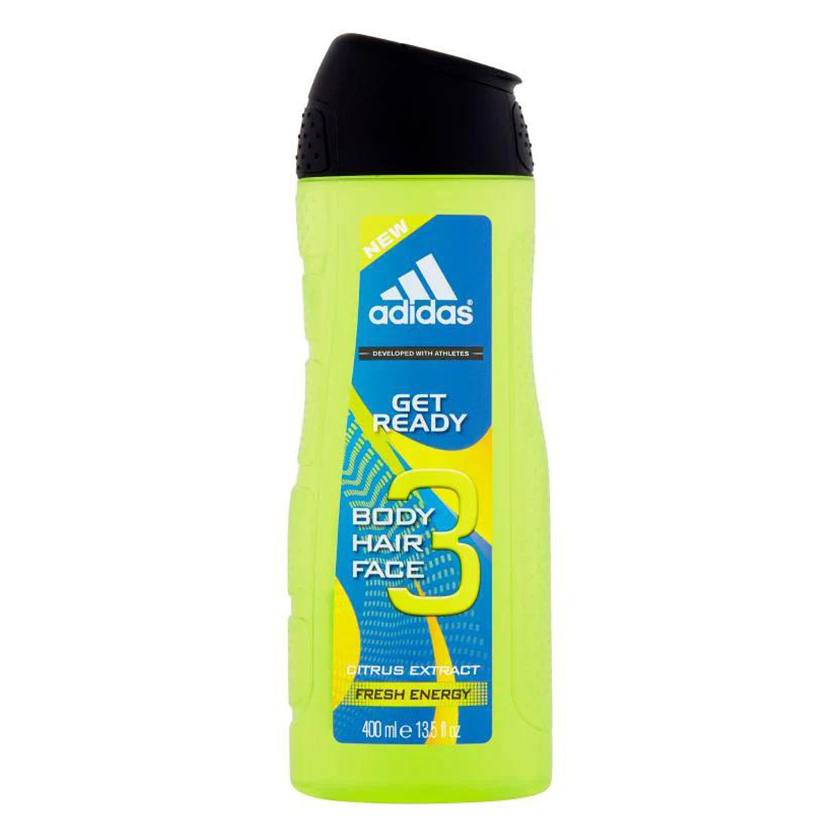 Adidas Get Ready 3 In 1 Body Wash 400 ml | With Citrus Extract | For Body, Hair & Face, Pack of 1 Adidas Get Ready 3 In 1 Body Wash 400 ml | With Citrus Extract | For Body, Hair & Face, Pack of 1
