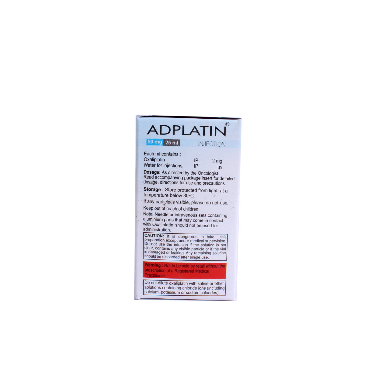 Adplatin Inj - 50Mg/25Ml, Pack of 1 Injection Adplatin Inj - 50Mg/25Ml, Pack of 1 Injection