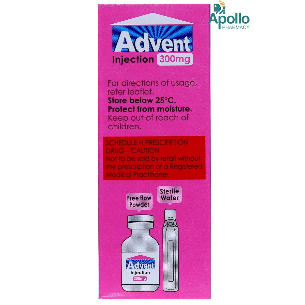 Advent 300 mg Injection 1's, Pack of 1 Injection Advent 300 mg Injection 1's, Pack of 1 Injection