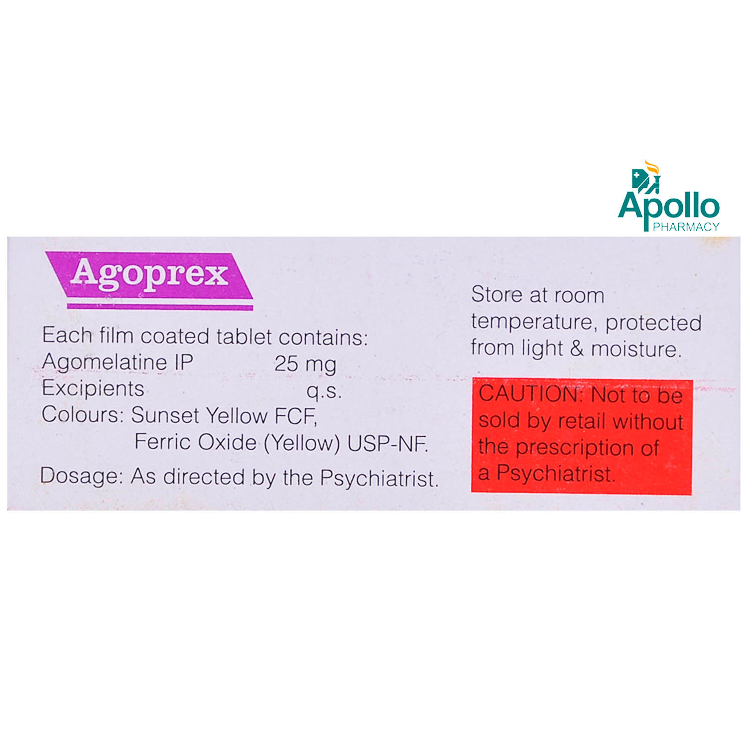 Agoprex Tablet 10's, Pack of 10 TABLETS Agoprex Tablet 10's, Pack of 10 TABLETS