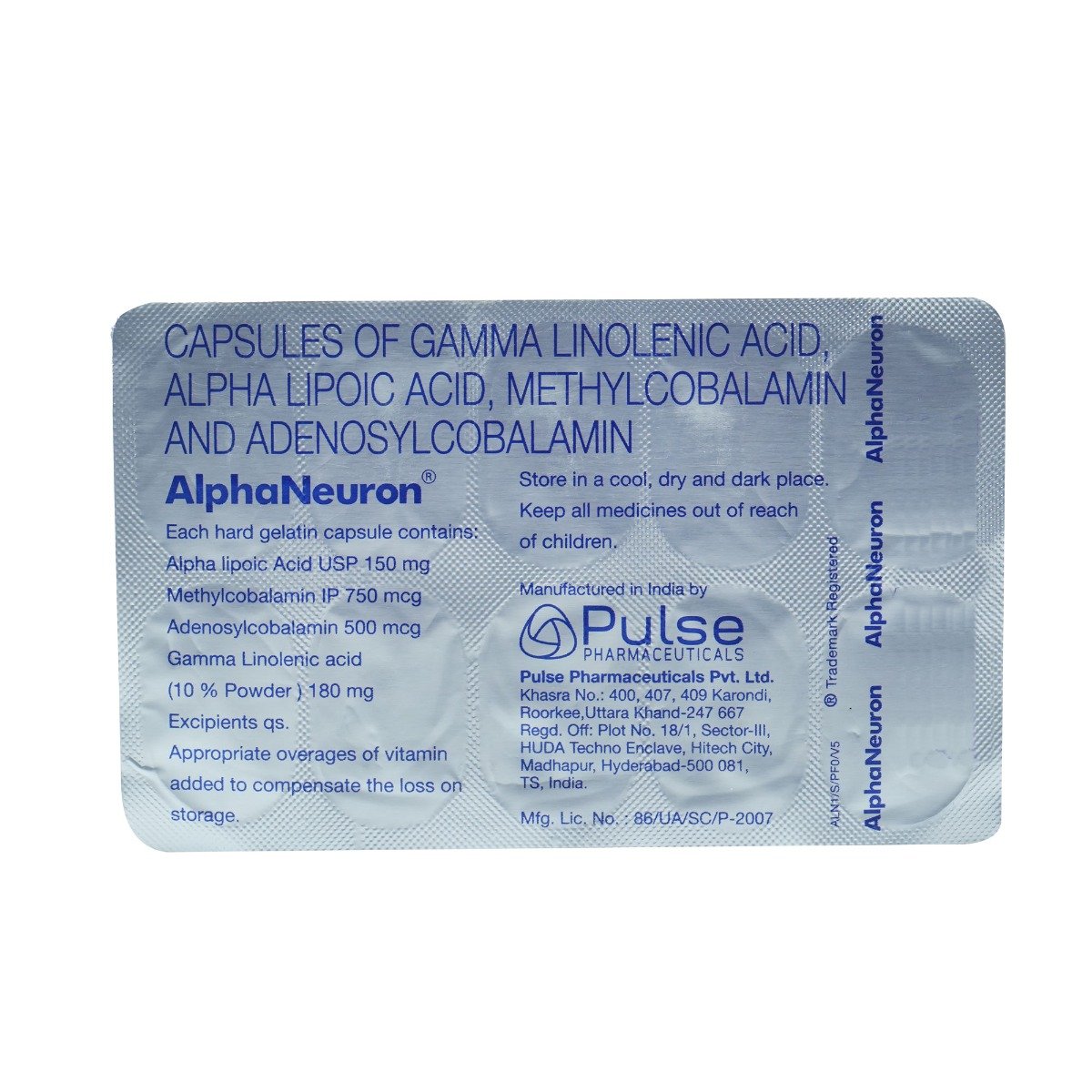 Alphaneuron Capsule 10's, Pack of 10 CAPSULES Alphaneuron Capsule 10's, Pack of 10 CAPSULES