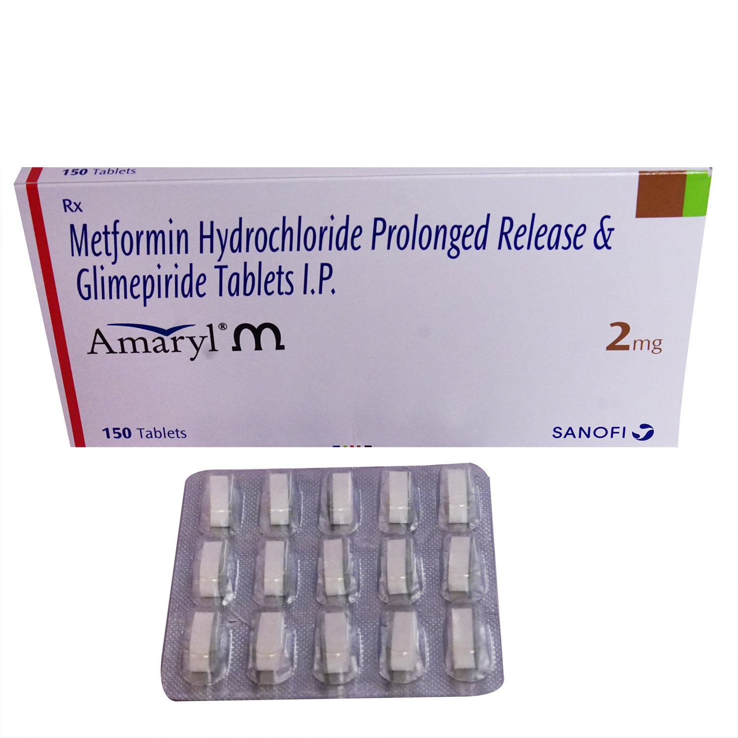 Amaryl M 2 mg Tablet 15's, Pack of 15 TABLETS Amaryl M 2 mg Tablet 15's, Pack of 15 TABLETS