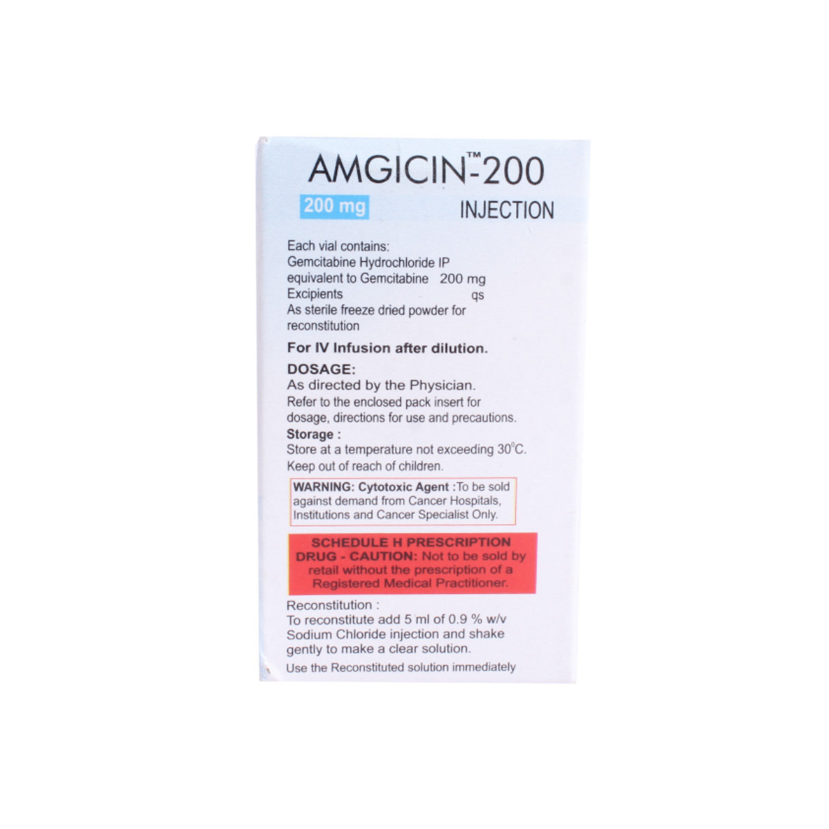 Amgicin 200Mg Inj, Pack of 1 Injection Amgicin 200Mg Inj, Pack of 1 Injection