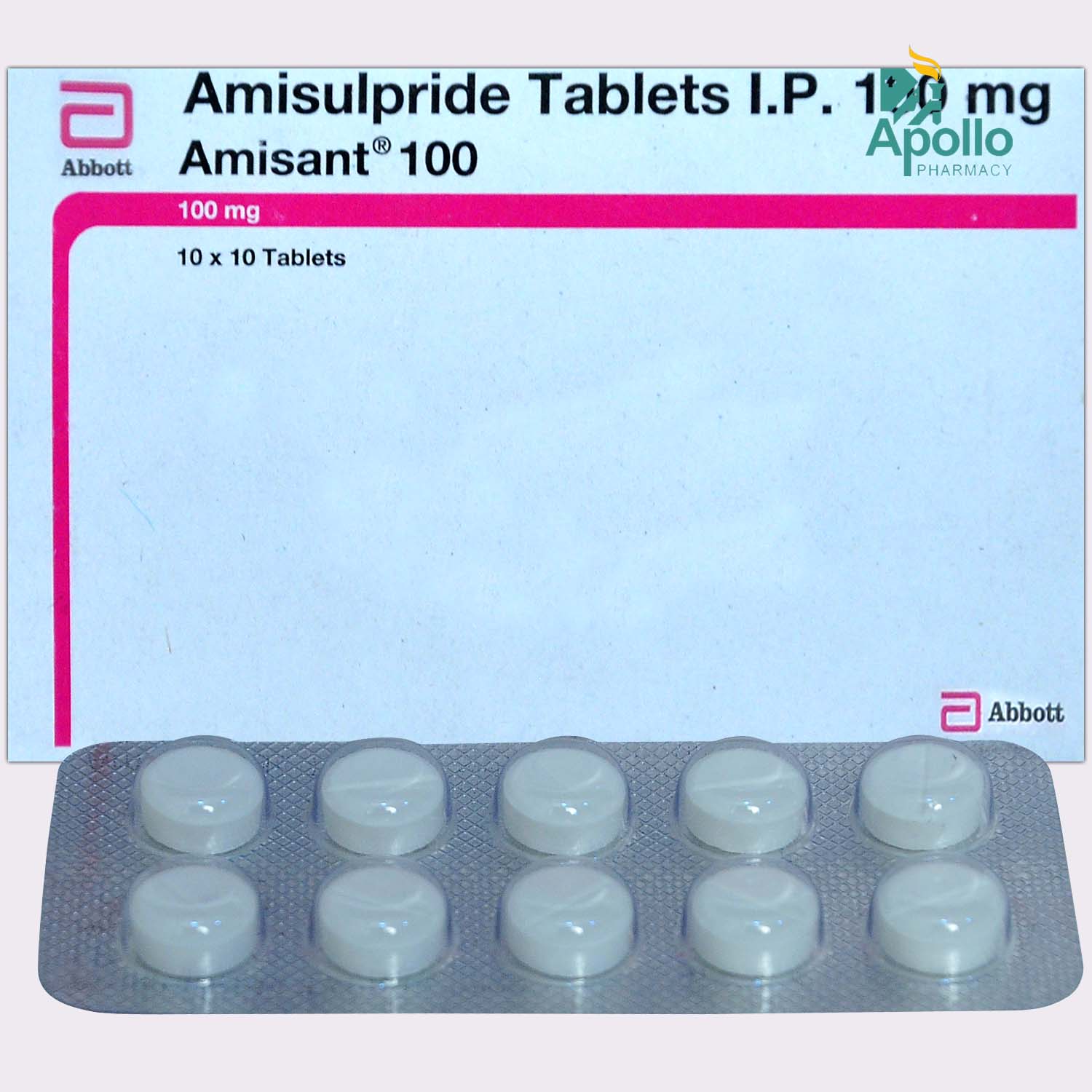 Amisant 100 Tablet 10's, Pack of 10 TabletS Amisant 100 Tablet 10's, Pack of 10 TabletS