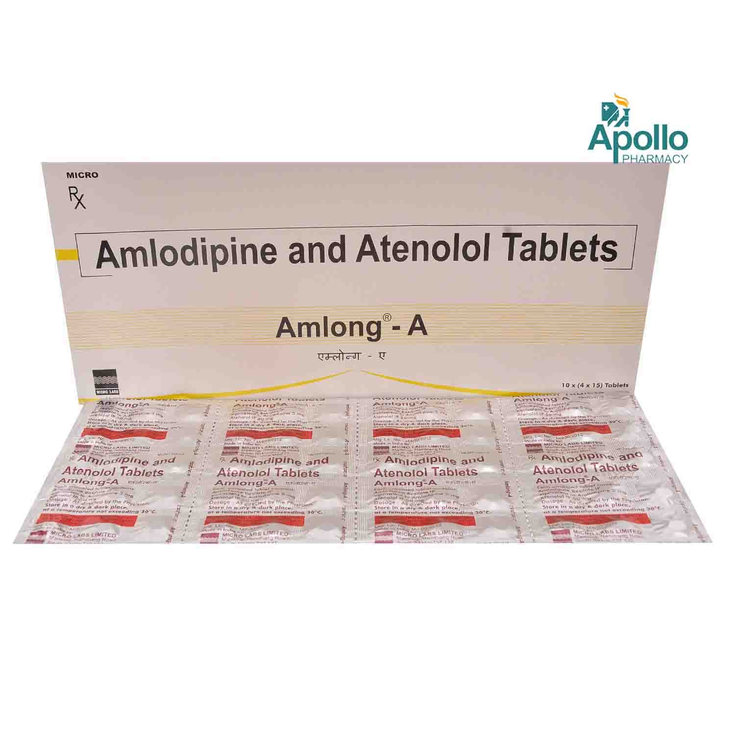 Amlong-A 5/50 Tablet 15's, Pack of 15 TABLETS Amlong-A 5/50 Tablet 15's, Pack of 15 TABLETS