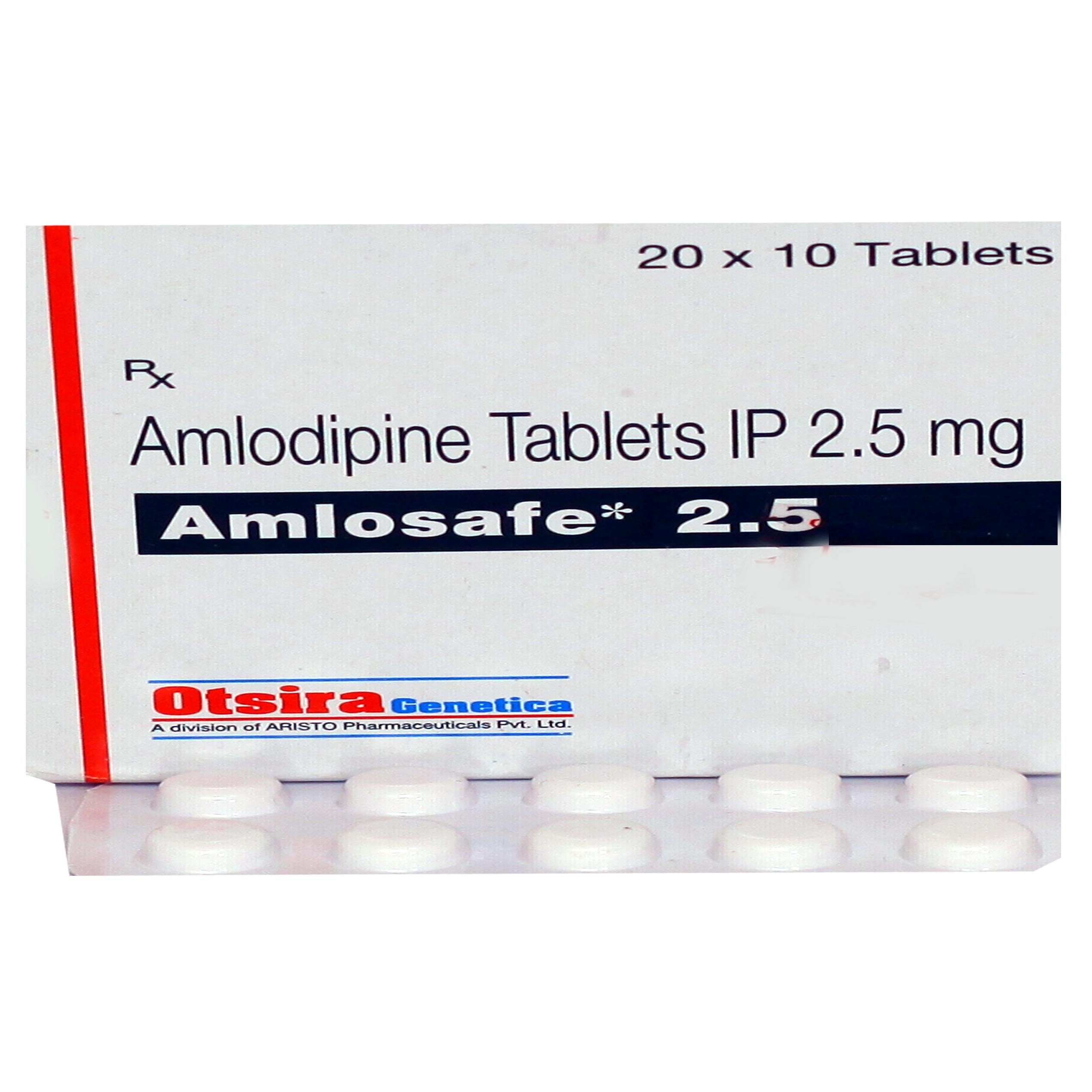 Amlosafe 2.5 Tablet 10's, Pack of 10 TABLETS Amlosafe 2.5 Tablet 10's, Pack of 10 TABLETS