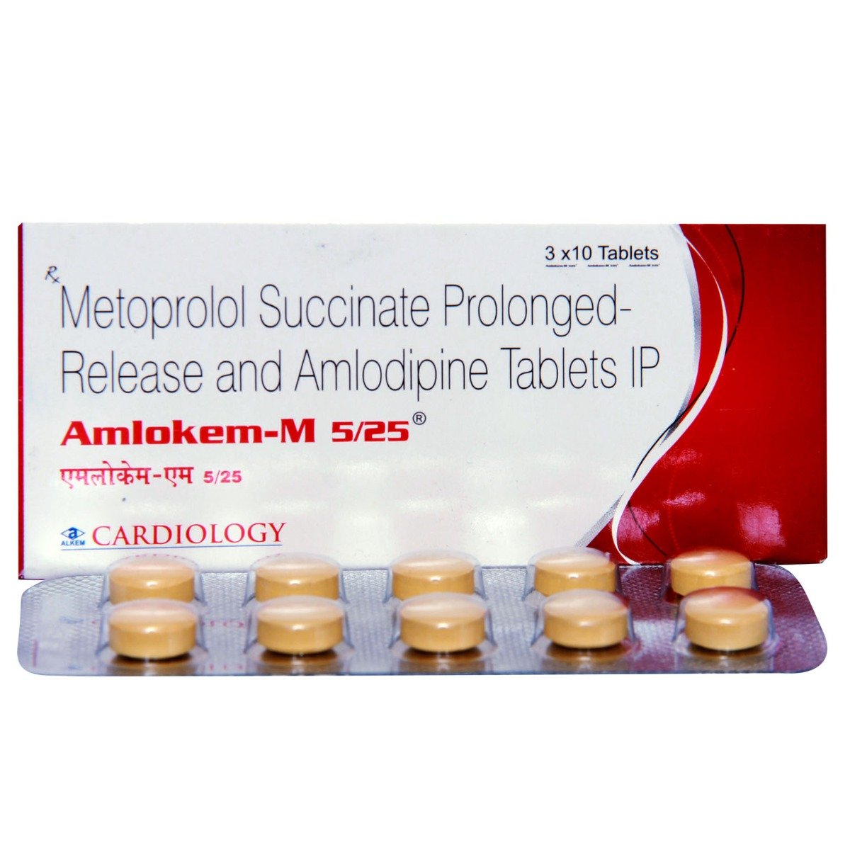 Amlokem M 5 mg/25 mg Tablet 10's, Pack of 10 TabletS Amlokem M 5 mg/25 mg Tablet 10's, Pack of 10 TabletS