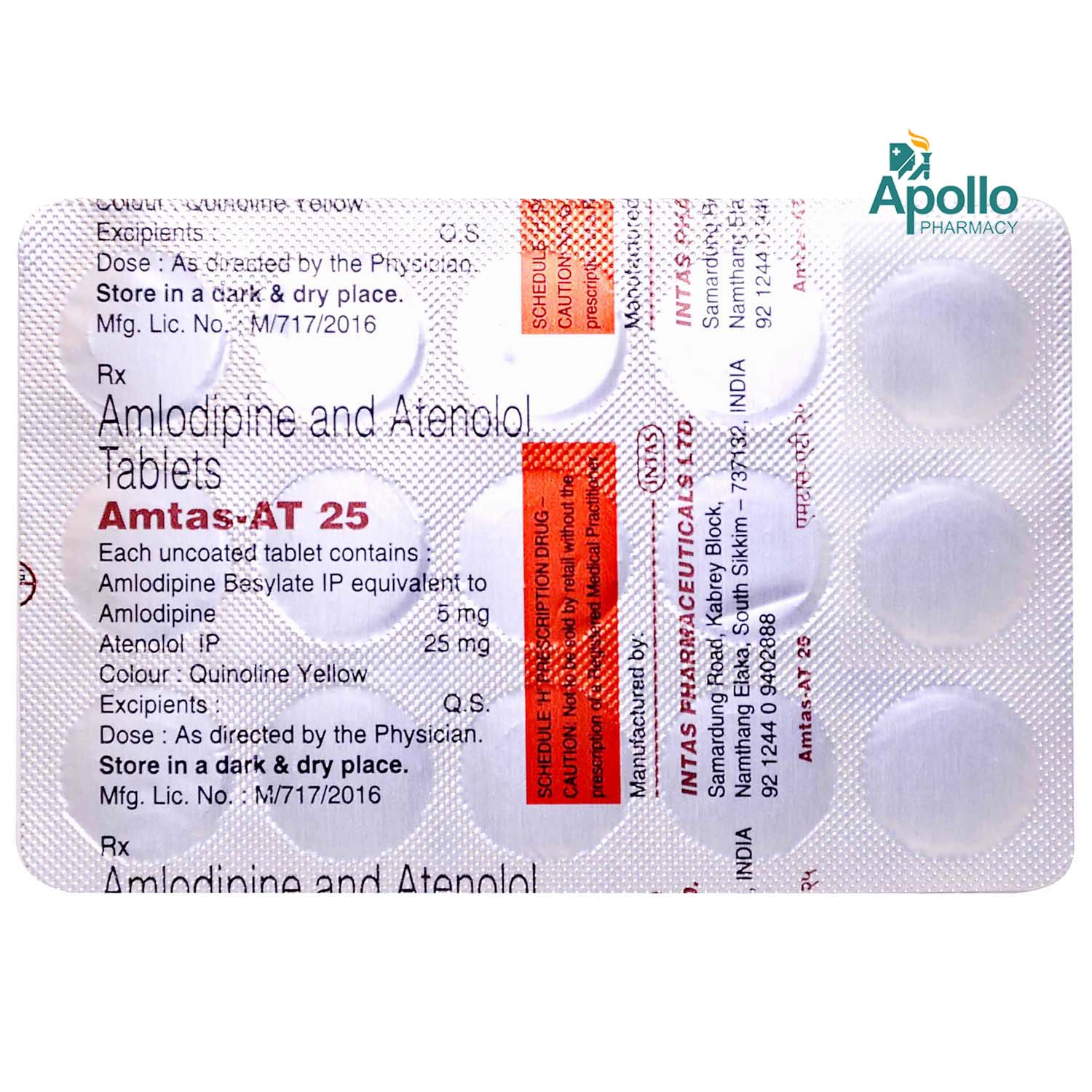Amtas-AT 25 Tablet 15's, Pack of 15 TABLETS Amtas-AT 25 Tablet 15's, Pack of 15 TABLETS