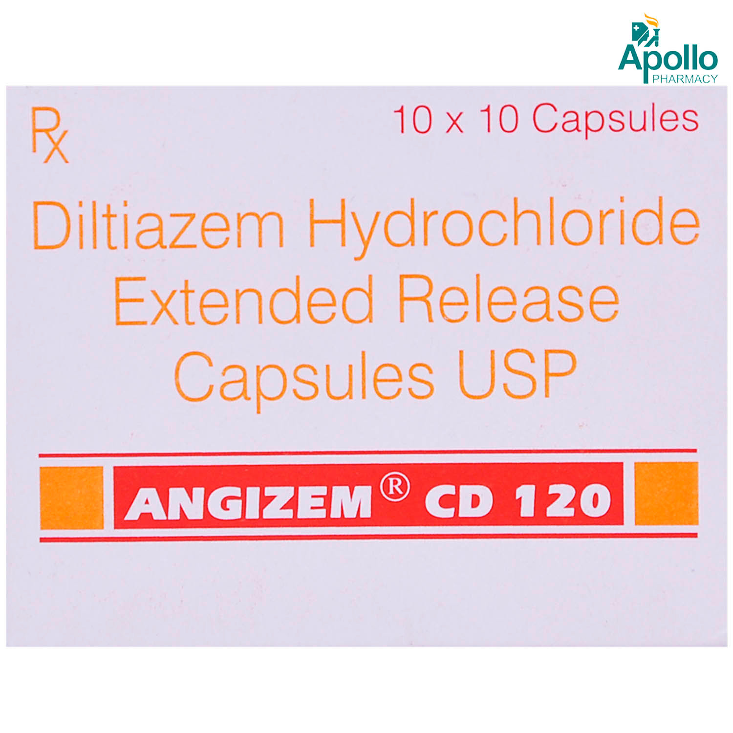 Angizem CD 120 Capsule 10's, Pack of 10 CAPSULES Angizem CD 120 Capsule 10's, Pack of 10 CAPSULES