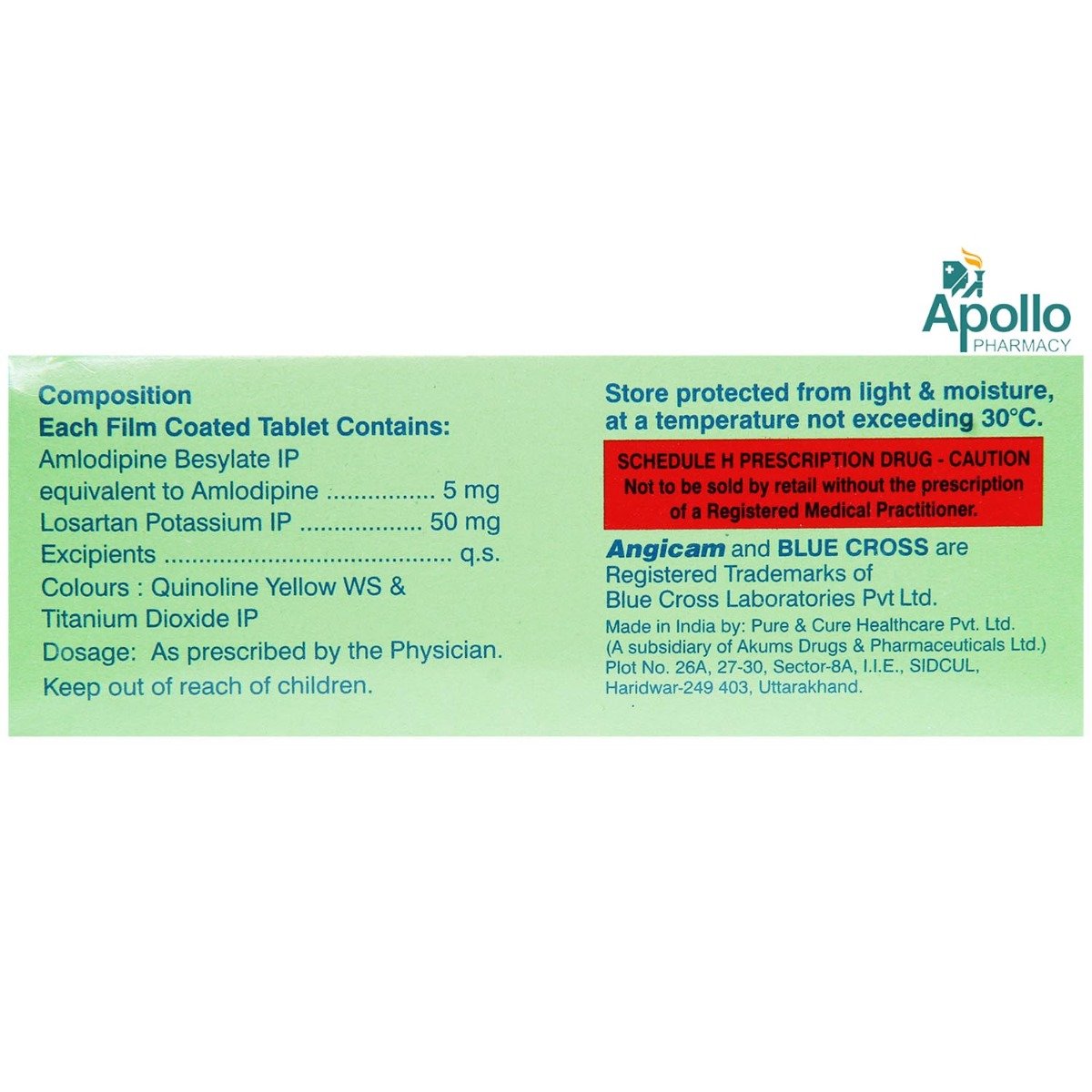 Angicam LT Tablet 10's, Pack of 10 TABLETS Angicam LT Tablet 10's, Pack of 10 TABLETS