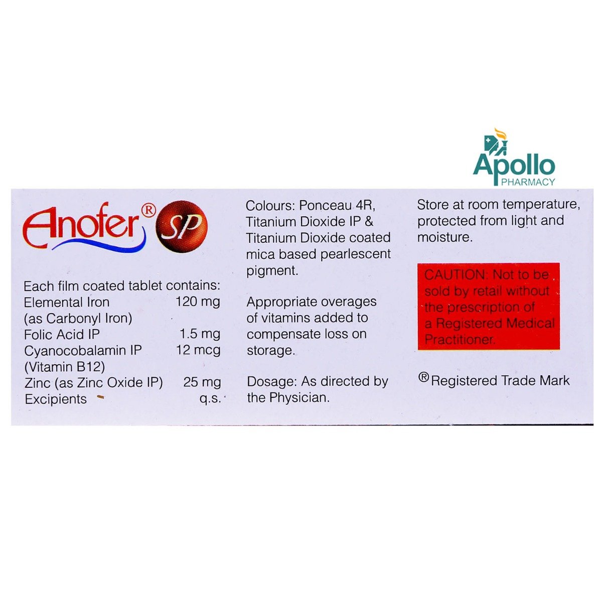 Anofer SP Tablet 10's, Pack of 10 TABLETS Anofer SP Tablet 10's, Pack of 10 TABLETS