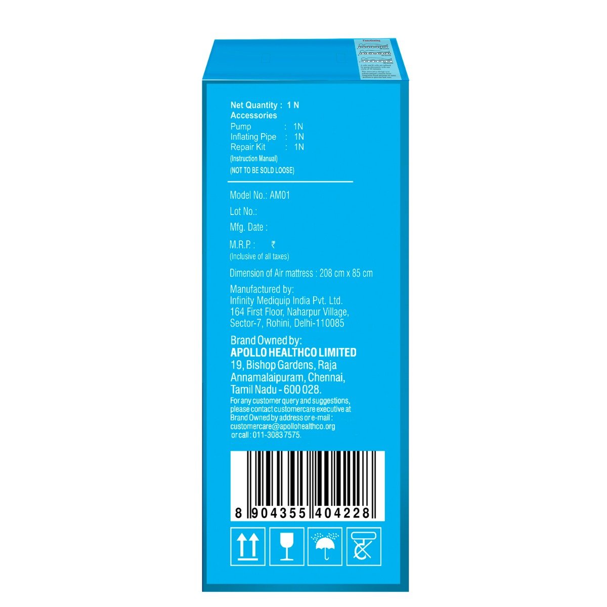 Apollo Pharmacy Air Mattress, 1 Count, Pack of 1 Apollo Pharmacy Air Mattress, 1 Count, Pack of 1